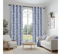 Cortinas Salon Ramas de Flores, 140 An X 225 Al Cm(2 Piezas) Cortinas Dormitorio Opacas Azul y Blanco Ventana Cortina Termica Aislante Frio Y Calor, con Ojales