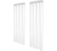 Cortinas semitransparentes de lino de triple tejido para mayor privacidad, ideales para decoración minimalista (blanco).