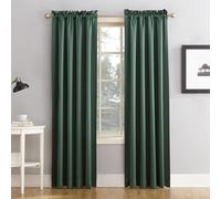 Cortinas Sun Zero Barrow de ahorro de energ a con bolsillo para varilla, 137 x 163 cm, color verde Everglade, juego de 2