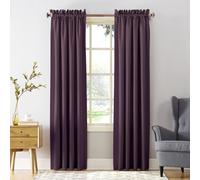 Cortinas Sun Zero Barrow de ahorro de energ a con bolsillo para varilla, 137 x 213 cm, color morado ciruela, juego de 2