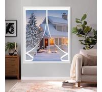 Cortinas Termicas Aislantes 68 x 108 cm Aislante Frio, Prueba Viento Impermeable Invierno, Aislante Acústico Termicas Aislantes Ventana Cortinas para Balcón Sala Estar, A