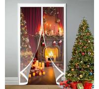 Cortinas Termicas Aislantes 85 x 190 cm No Requiere Perforación, Aislamiento para El Invierno, Fácil de Instalar Cortina Exterior Puerta para Estar Balcón Sala, A