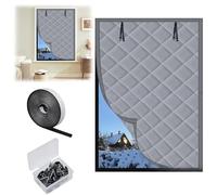 Cortinas Termicas Aislantes Frio y Calor 60 80 90 100 110 120 130 160 180 200cm Salon Protección Contra el Frío, Resistente al Viento, Kit Aislante Termico Ventanas Reutilizable(43x106in/110x270cm)