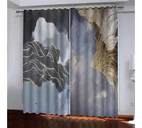 Cortinas Termicas Aislantes Frio Y Calor Infantiles 3D Rayas Abstractas Doradas 2 Piezas 160x200Cm Salon Opacas Cortina Termica Aislante Frio Y Calor Infantil Niño Niña Dormitorio