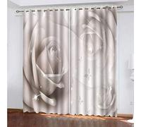 Cortinas Termicas Aislantes Frio Y Calor Infantiles 3D Rosas Abstractas 2 Piezas 160x200Cm Salon Opacas Cortina Termica Aislante Frio Y Calor Infantil Niño Niña Dormitorio