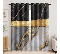 Cortinas Termicas Aislantes Frio y Calor Opacas 2 Piezas Lujo 3D PatróN De MáRmol Cortina ImpresióN 3D 140An x 175Al cm Blanco GrisáCeo Dormitorio, Infantil, Juvenil y Adulto Curtains Blackout