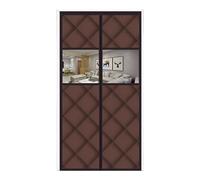 Cortinas Termicas Para Puertas Cortinas de puerta invierno for el hogar, preservación del calor, resistencia al frío, magnéticas, autocebantes, cortinas algodón no perforadas(PU coffee,Custom contact)