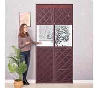 Cortinas Termicas Para Puertas Cortinas for puertas y ventanas con aislamiento térmico, magnéticas, autoabsorbentes, gruesas resistentes al frío, for invierno(Coffee,85x210cm)