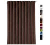 Cortinas térmicas y opacas XXL (245 x 275 cm), listas para colgarCortina tipo 139., tela, chocolate, HxB 245x275 cm