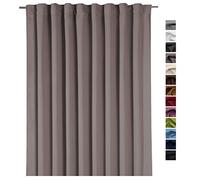 Cortinas térmicas y opacas XXL (245 x 275 cm), listas para colgarCortina tipo 139., tela, Gris, HxB 245x275 cm