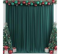 Cortinas Tipo telón de Fondo Verde negruzco de 3 x 3 m para Fiestas, día de San Valentín, Escenario de Arco, Boda, Ceremonia, telón de Fondo de Tela para Baby Showers, decoración del hogar, 1,5 m x 3