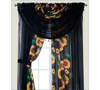 Cortinas transl cidas florales Sapphire Home - Juego de 4 paneles con cenefa de 213 cm de largo, que filtran la luz y dan privacidad, ideales par
