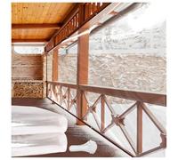 Cortinas transparentes para exteriores Pantalla de privacidad de PVC para vallas con bridas y cuerda de nailon, Cubierta impermeable(10x20ft(3x6m))