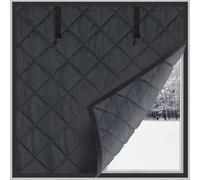 CortinaTermica ResistenteViento, CortinasOpacas Opaco, TejidoOxford/Algodón CortinaAntiCalor, para VentanasViejas(Black,50 x 140 cm)