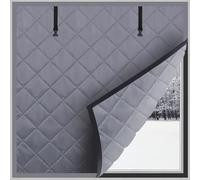 CortinaTermica ResistenteViento, CortinasOpacas Opaco, TejidoOxford/Algodón CortinaAntiCalor, para VentanasViejas(Gray,55 x 110 cm)