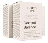 Cortisol Balance - Ashwagandha KSM 66 600 mg, Rhodiola Rosea, Magnesio, Vitamina B6 y Vitamina B5 - Antiestres, Ansiedad - 180 Cápsulas de Tummy Tox