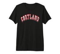 Cortland - New York Varsity Style - Crown City Vintage Gift Camiseta Premium