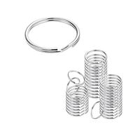 CORTNEY 100 Piezas de Aros Pequeños Para Llavero, 15 mm, Anillos Divididos de Metal Redondos Plateados para Organización de Llaves del Hogar y Fabricación de Manualidades