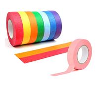 CORTNEY 8 Rollos Cinta adhesiva de Colores para Manualidades, 15 mm x 13 m Cinta de Pintura, Cinta Adhesiva Colores, Cinta Adhesiva Decorativa, Washi Tapes, Suministros de Arte Divertido para Niños