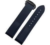 Corturas de reloj 20 mm 22 mm Curvado Silicona Muñeca Madrena Madrena de goma de buceo Fit para Omega Seamaster 300 Fit For Seiko Huawei Samsung Watch Strap (20 mm azul blanco B)