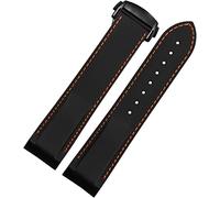 Corturas de reloj 20 mm 22 mm Curvado Silicona Muñeca Madrena Madrena de goma de buceo Fit para Omega Seamaster 300 Fit For Seiko Huawei Samsung Watch Strap (20 mm azul blanco B)