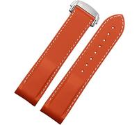 Corturas de reloj 20 mm 22 mm Curvado Silicona Muñeca Madrena Madrena de goma de buceo Fit para Omega Seamaster 300 Fit For Seiko Huawei Samsung Watch Strap (20 mm azul blanco B)