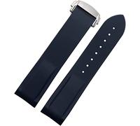 Corturas de reloj 20 mm 22 mm Curvado Silicona Muñeca Madrena Madrena de goma de buceo Fit para Omega Seamaster 300 Fit For Seiko Huawei Samsung Watch Strap (20 mm azul blanco B)