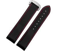 Corturas de reloj 20 mm 22 mm Curvado Silicona Muñeca Madrena Madrena de goma de buceo Fit para Omega Seamaster 300 Fit For Seiko Huawei Samsung Watch Strap (20 mm azul blanco B)