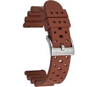 Corturas de reloj 20 mm 22 mm de 24 mm Correa de goma de fluore Mujeres Sport Sport Buck Watch Band Fit para Samsung Fit para Huawei GT 2e Seiko (22 mm de marrón)