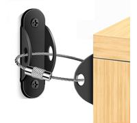 Corturas de seguridad de muebles: soporte de metal anti-tip, kit seguro de anclaje de pared, sujetador ajustable | Conector de muebles a prueba de niños para tocador, estantería, gabinete, guardería,