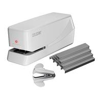 Coruscant Grapadora eléctrica, automática, muy resistente, 25 hojas, puede contener 210 grapas, incluye 2000 grapas y 1 extractor de grapas. Grapadora eléctrica de escritorio de CA o con pilas para