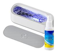 Corvante Clerazy - Limpiador ultrasónico de gafas, máquina limpiadora de gafas recargable Clerazy con líquido, limpieza profunda rápida para gafas, joyas, OneSize, Cristal
