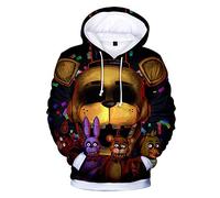 Cos-Animefly Sudadera con capucha 3D Five Nights at Freddy para cosplay de dibujos animados FNAF para hombres y niñas, Style 1, XS/S