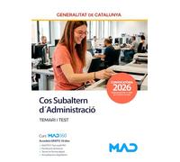 COS SUBALTERN DÏADMINISTRACIO TEMARI I TEST GENERALITAT CATA