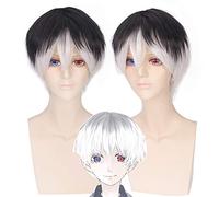 COS Wig / Ghoul Sasaki Keiyo/Kanekiken Black and White Gradient 198