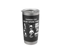Cosa que hago en mi tiempo libre amante de la pesca entusiasta de la pesca Vaso térmico de acero inoxidable de doble pared