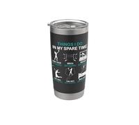 Cosa que hago en mi tiempo libre: entusiasta del voleibol de playa Vaso térmico de acero inoxidable de doble pared