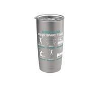 Cosa que hago en mi tiempo libre: entusiasta del voleibol de playa Vaso térmico de acero inoxidable de doble pared