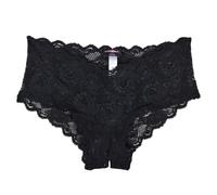 Cosabella Say Never Naughtie Open Gusset Hotpant Panty Culote, Negro, 40 para Mujer