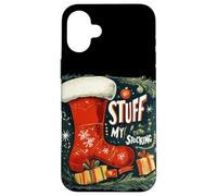 Cosas Divertidas mi discurso de Medias para Navidad traviesa Carcasa para iPhone 16 Plus