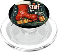 Cosas Divertidas mi discurso de Medias para Navidad traviesa PopSockets PopGrip para MagSafe