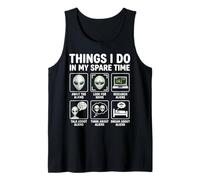 Cosas Divertidas Que Hago en mi Tiempo Libre Aliens UFO Space Camiseta sin Mangas