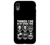 Cosas Divertidas Que Hago en mi Tiempo Libre Aliens UFO Space Carcasa para iPhone XR