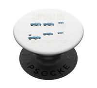 Cosas Divertidas Que Hago en mi Tiempo Libre Amante de los Coches Entusiasta de los Coches PopSockets PopGrip Adhesivo