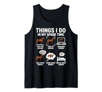 Cosas Divertidas Que Hago en mi Tiempo Libre Caballos Ecuestre Camiseta sin Mangas