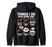 Cosas Divertidas Que Hago en mi Tiempo Libre Caballos Ecuestre Sudadera con Capucha