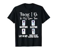 Cosas Divertidas Que Hago en mi Tiempo Libre durmiendo para Gente Perezosa Camiseta