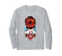 Cosas extrañas Henry Creel Vecna One Rose Tatuaje Manga Larga, Unisex para Adultos, Gris Jaspeado, XXL