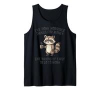 Cosas horribles por Dinero Funny Raccoon Coffee Lover Camiseta sin Mangas