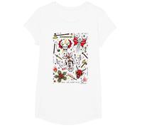 Cosas más extrañas Hellfire Club Camiseta, Niñas, Blanco, M